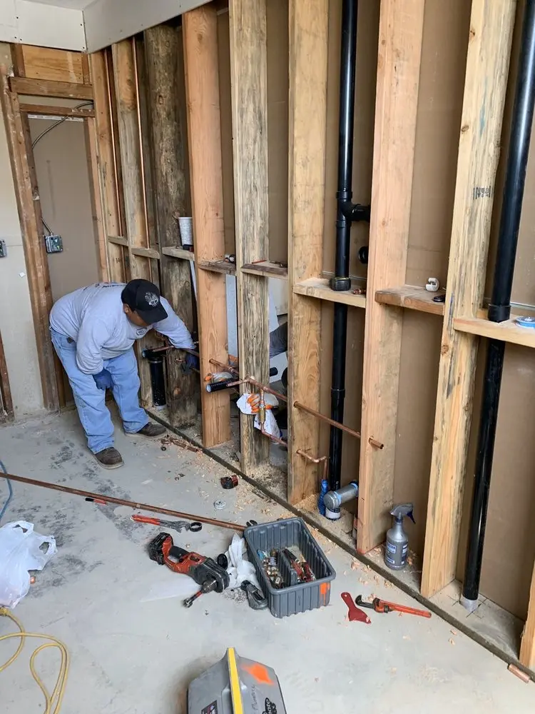 Commercial rough-in plumbing for Gas Line Repair in Long Valley